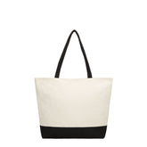 Natural Linen Shopping Bag With Black Base 36 x 48